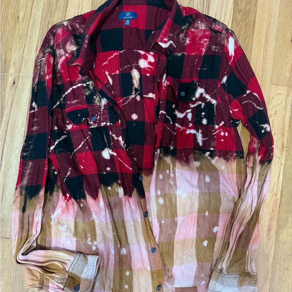Red and Brown Plaid Shirt